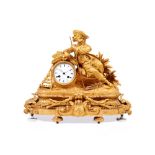 A Louis XVI style table top clock