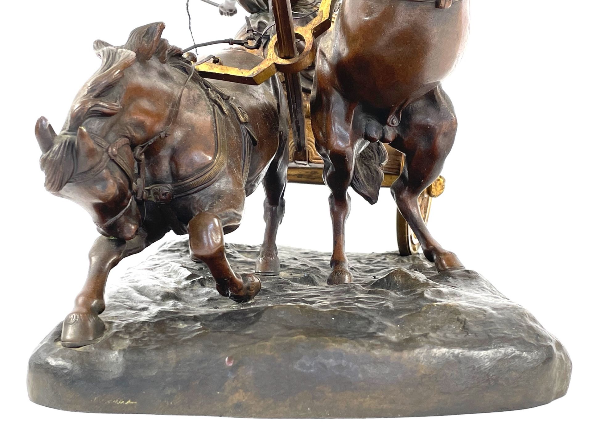 GUISEPPE FERRARI Bronzeskulptur 'Römischer Streitwagen' - Bild 23 aus 24