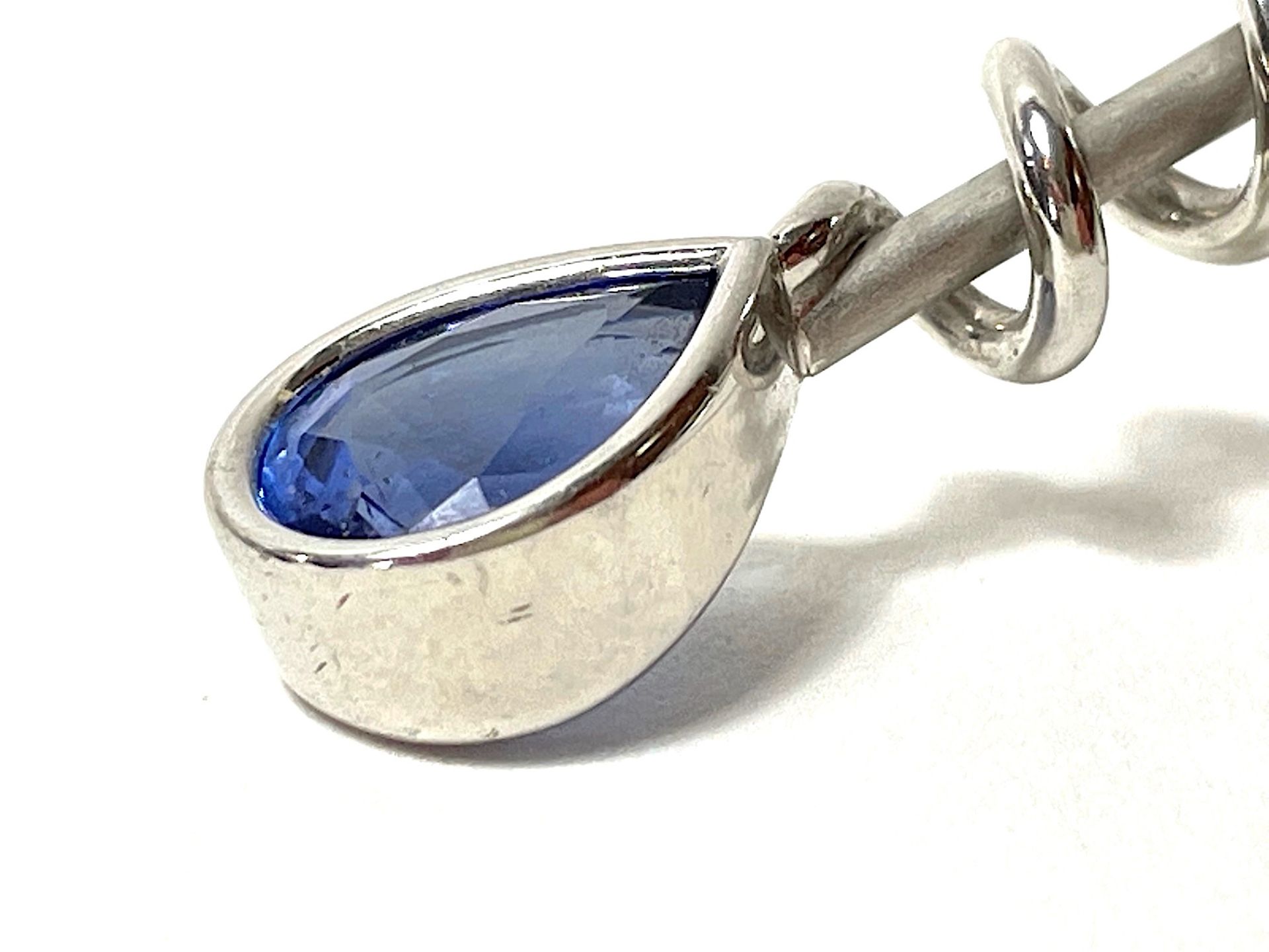 MOMMEN  Tanzanite necklace 18 k white gold - Image 3 of 7
