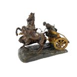 GUISEPPE FERRARI Bronzeskulptur 'Römischer Streitwagen'