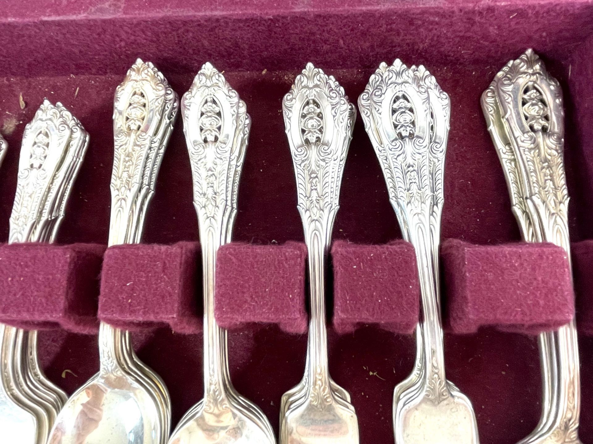 Cutlery set 'Rosepoint' sterlingsilver - Image 6 of 12