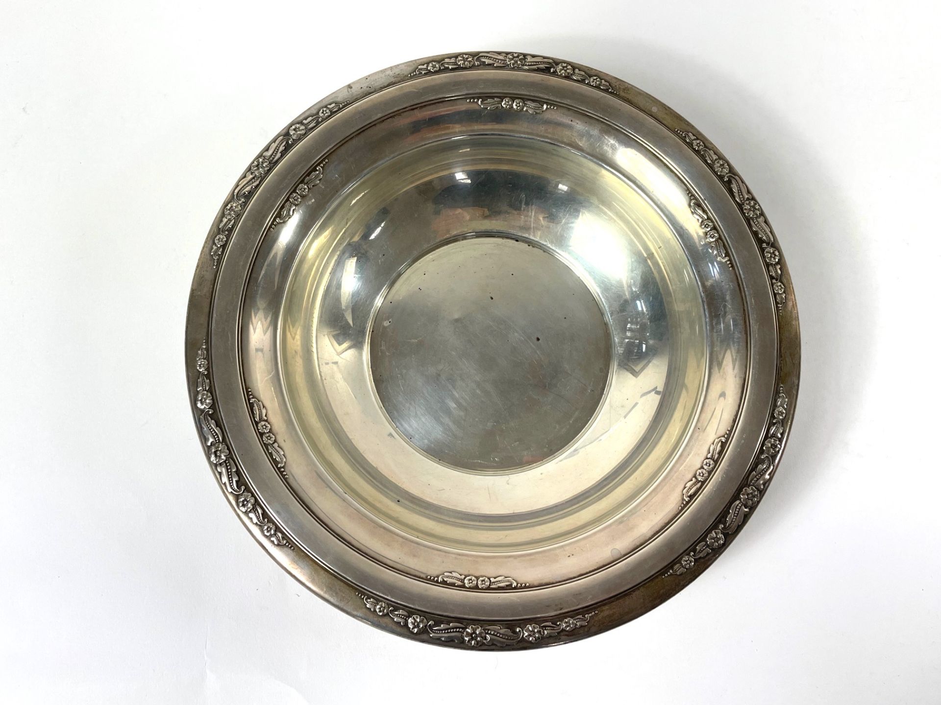 Bowl in 925 silver with floral decoration - Image 2 of 6