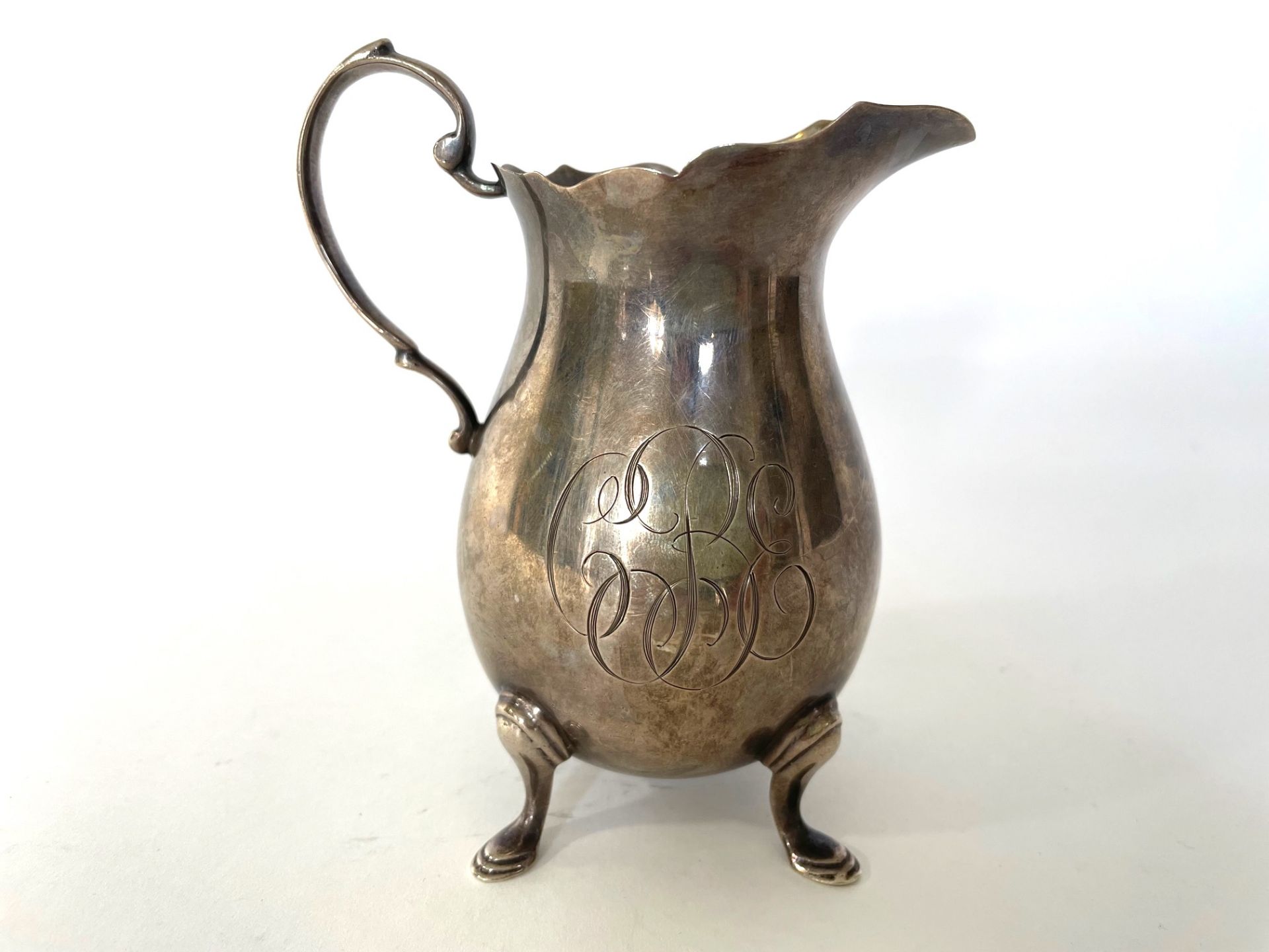 925 silver coffee pot with wooden handle and cream jug - Image 11 of 14