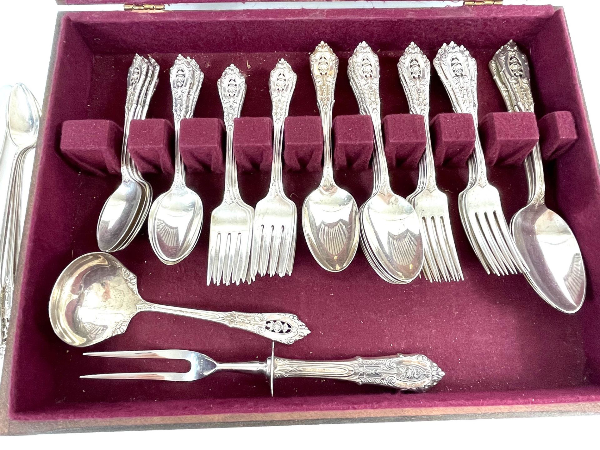 Cutlery set 'Rosepoint' sterlingsilver - Image 5 of 12