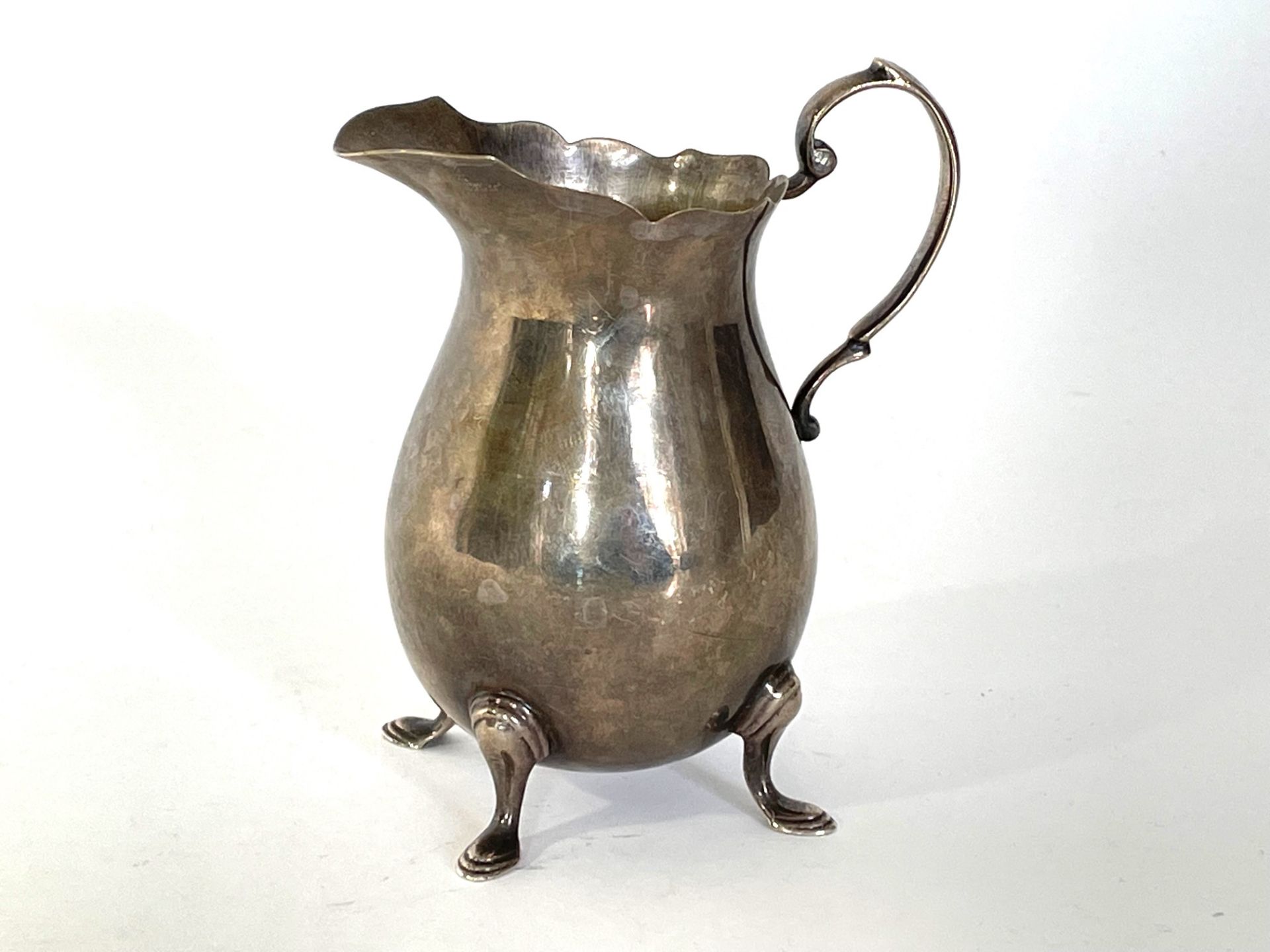 925 silver coffee pot with wooden handle and cream jug - Image 10 of 14