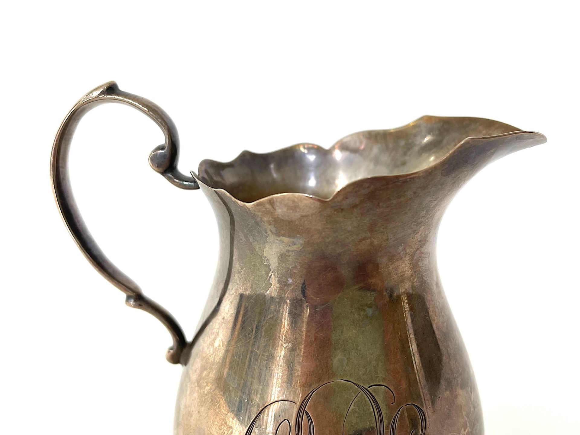 925 silver coffee pot with wooden handle and cream jug - Image 12 of 14