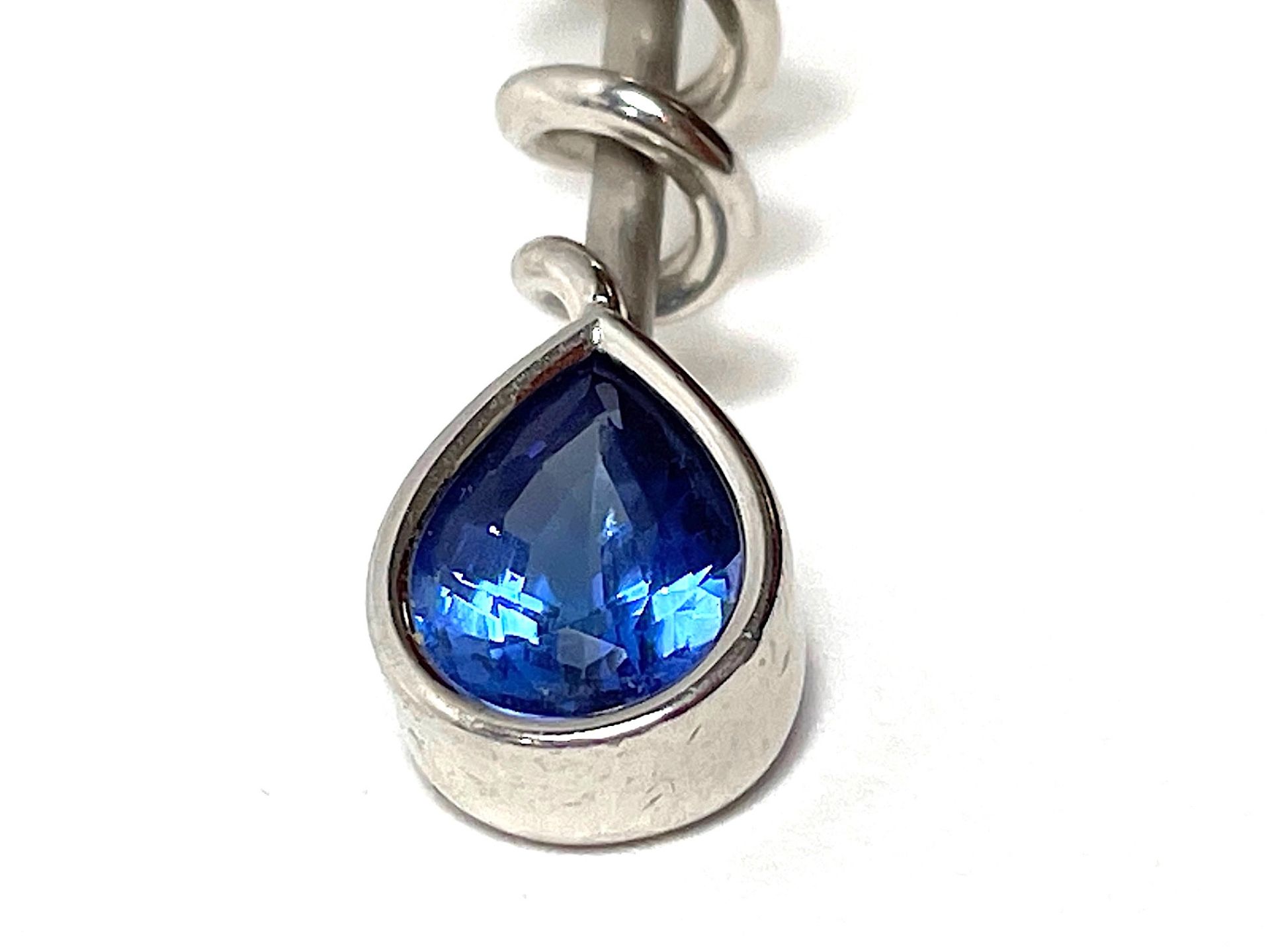 MOMMEN  Tanzanite necklace 18 k white gold - Image 2 of 7