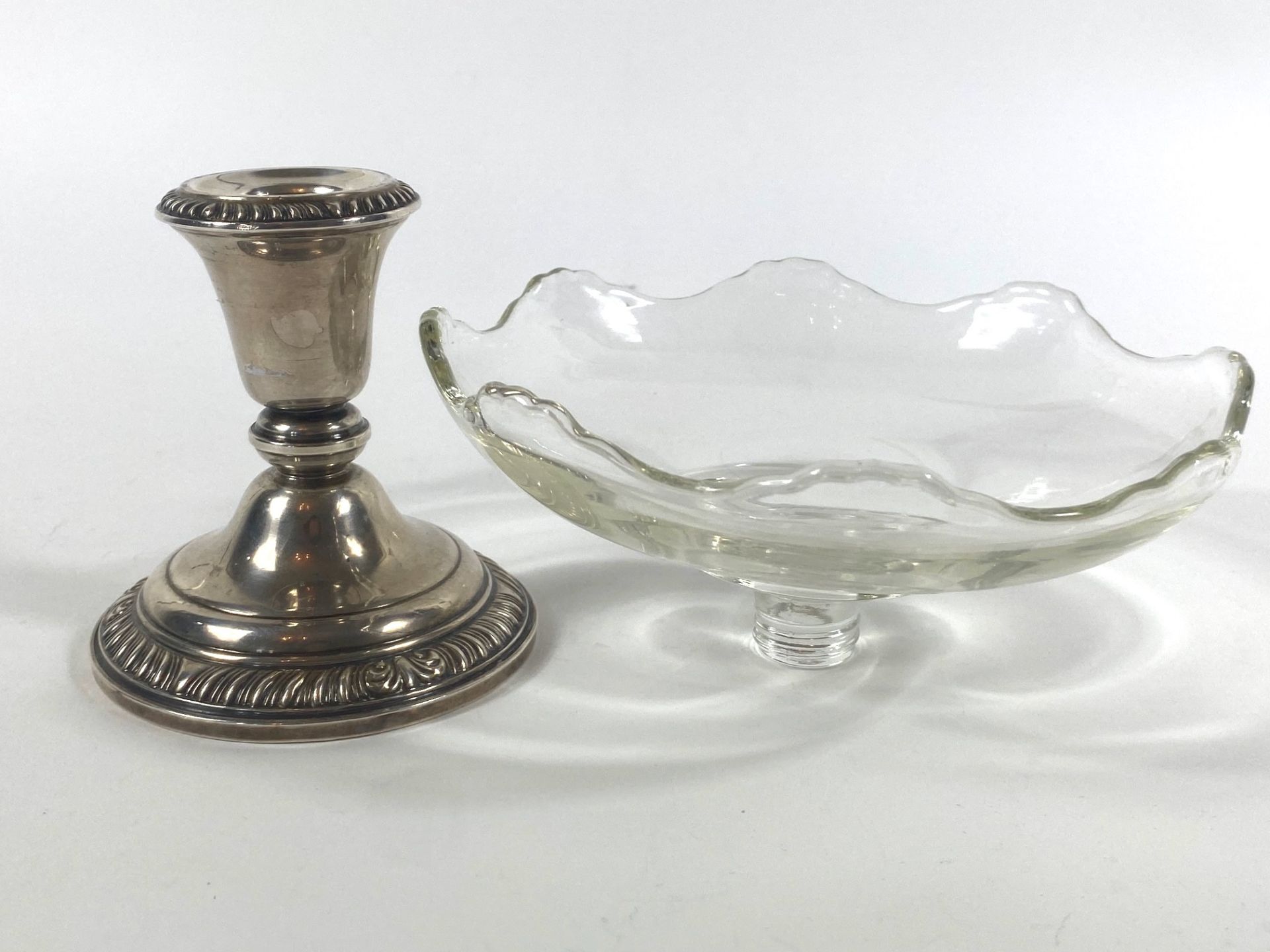Bowl 925 silver with glass top
