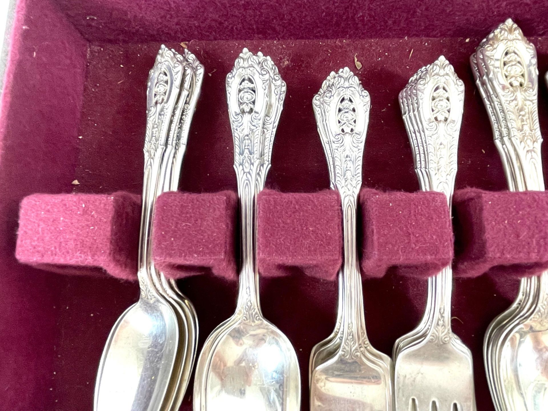 Cutlery set 'Rosepoint' sterlingsilver - Image 7 of 12