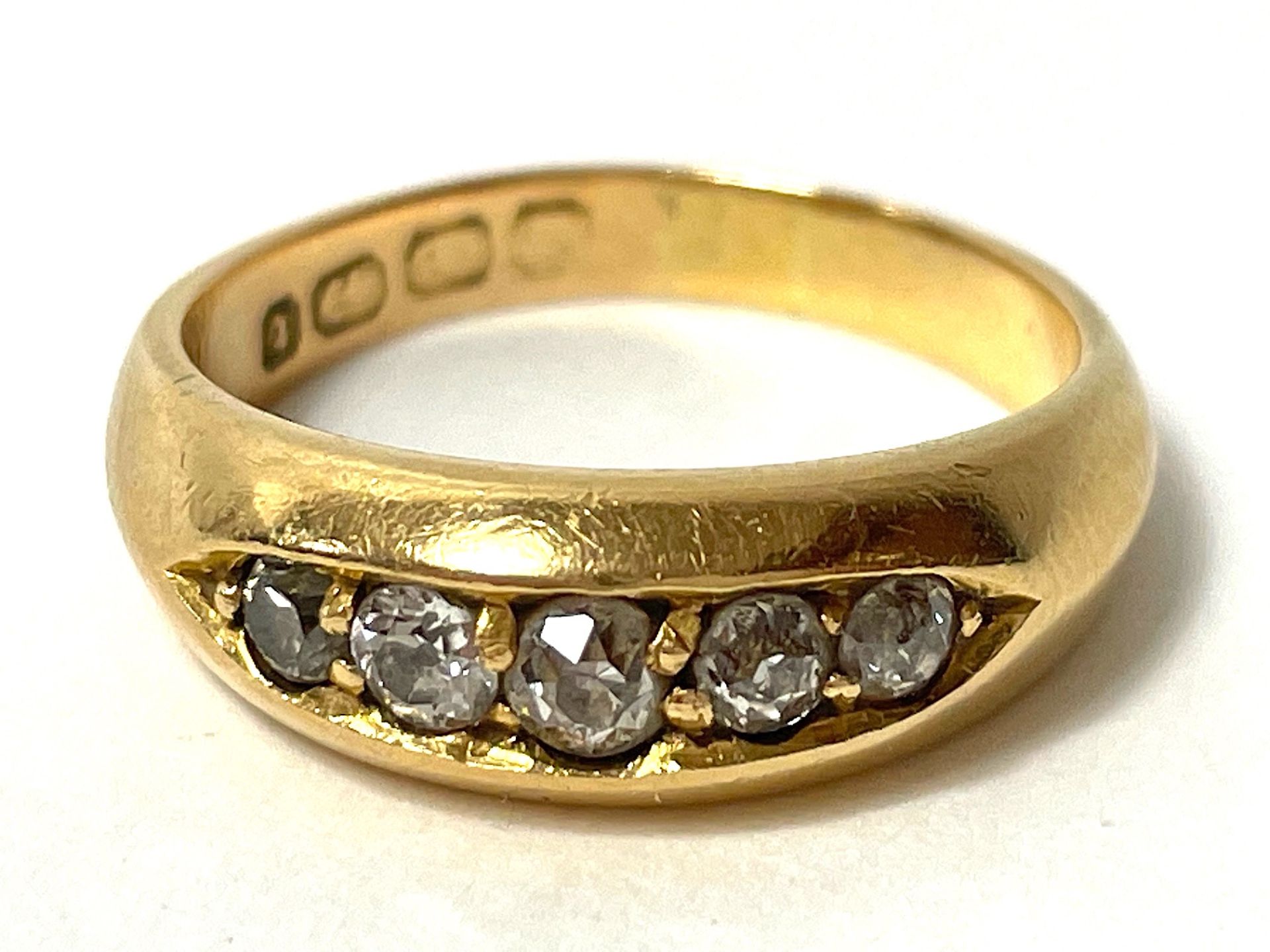 Antique ring with rose-cut diamonds - Image 2 of 6