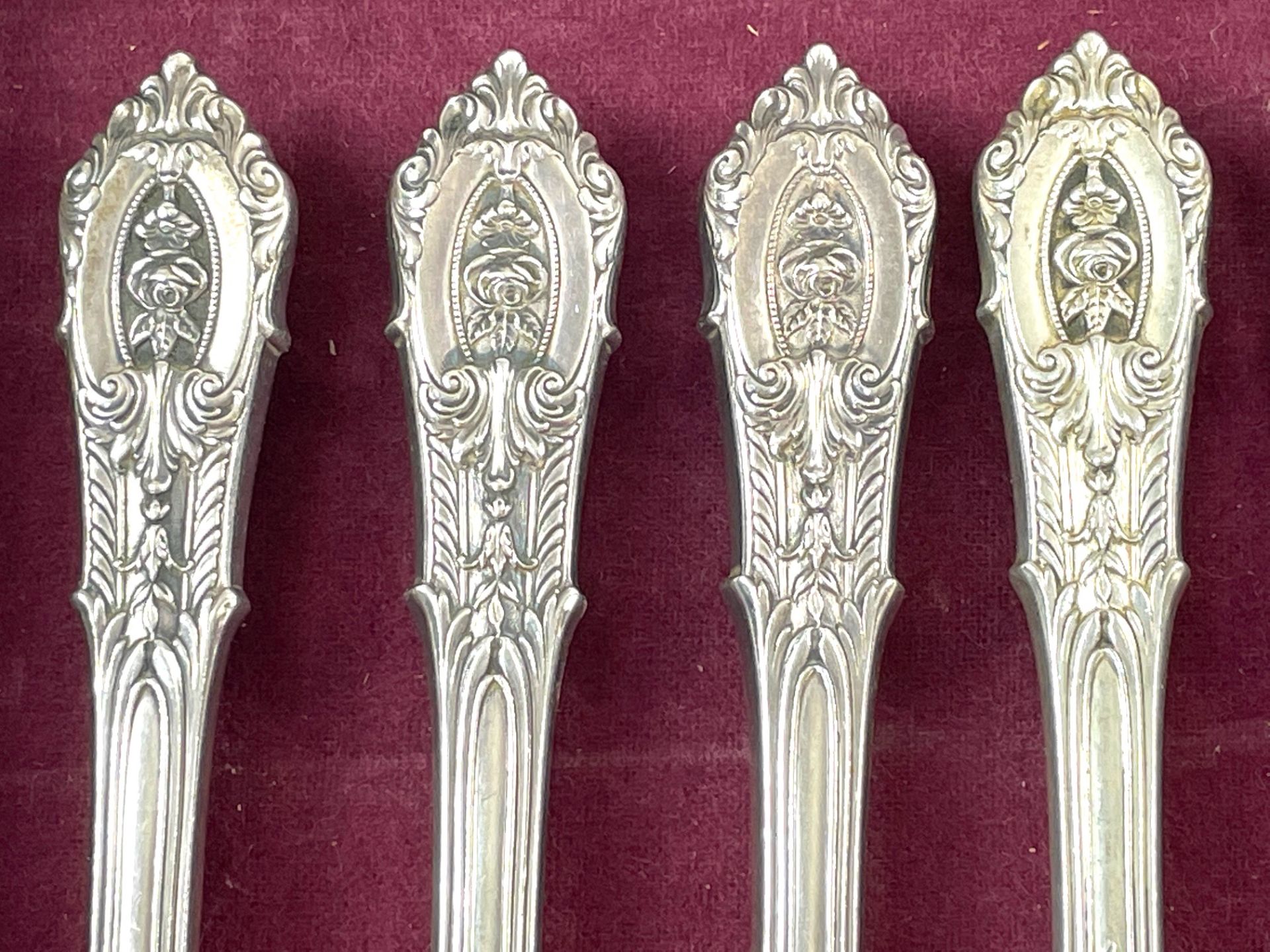 Cutlery set 'Rosepoint' sterlingsilver - Image 4 of 12