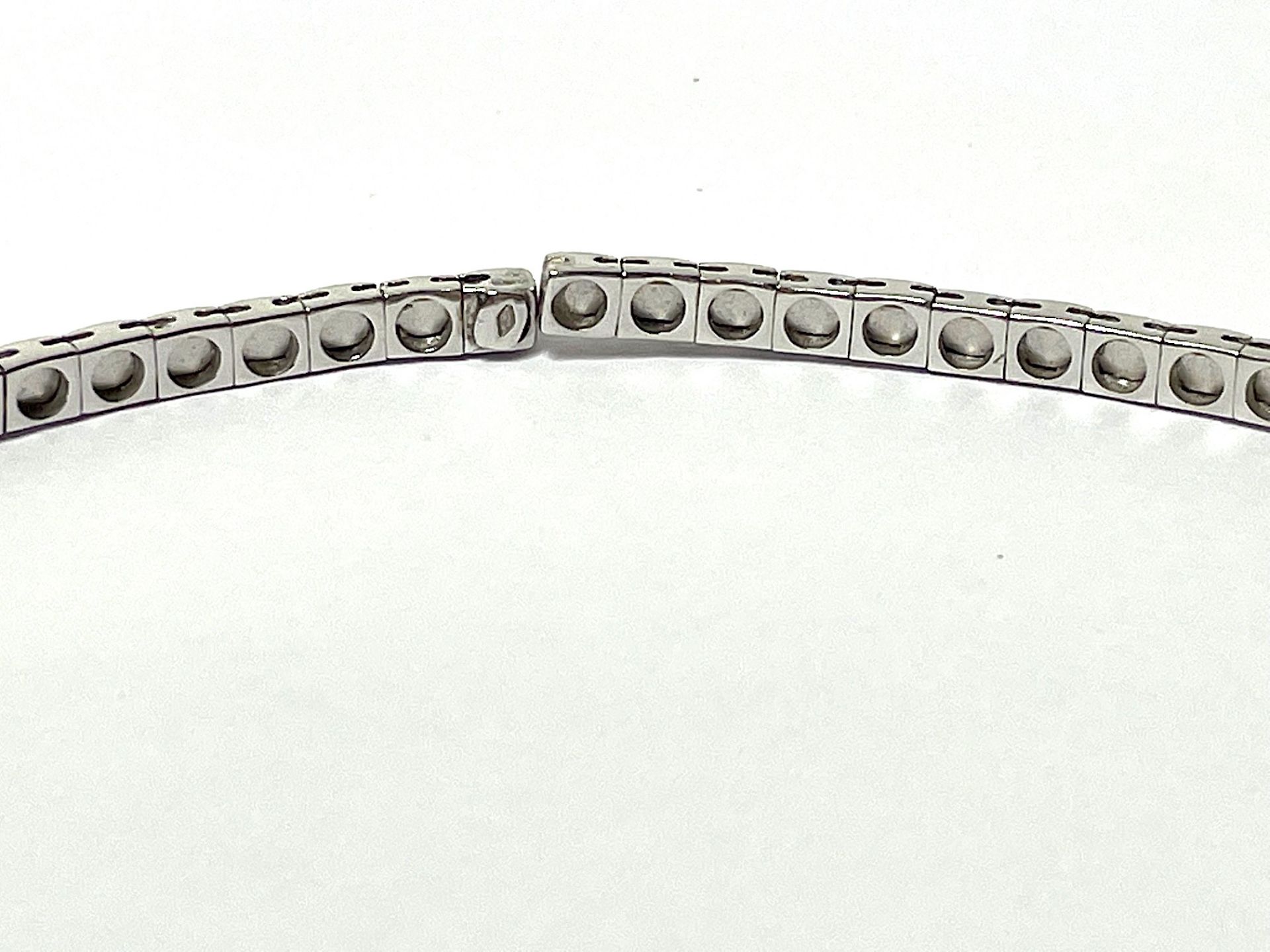 Choker white gold with brilliant-cut diamonds and pearl - Image 6 of 8