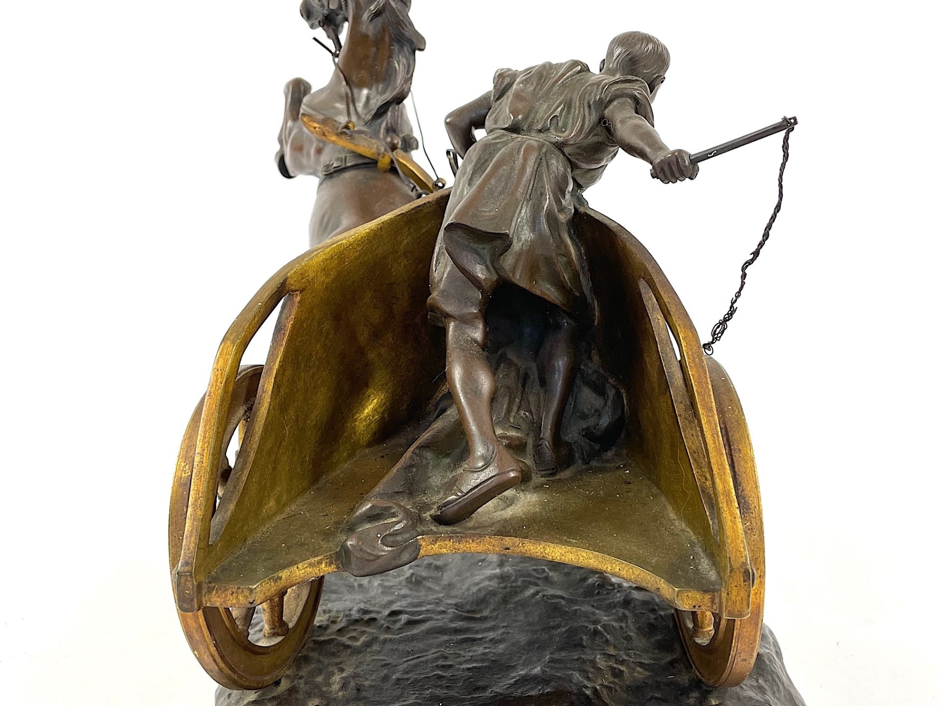 GUISEPPE FERRARI Bronzeskulptur 'Römischer Streitwagen' - Bild 20 aus 24