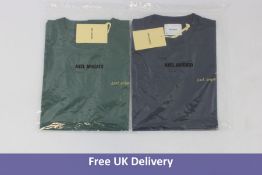 Two Axel Arigato Men's T-Shirts, Size M, to include 1x Forest Green and 1x Logo T-Shirt, Navy