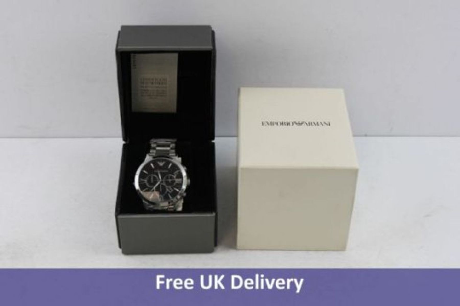 Emporio Armani Men's AR2434 Renato Chronograph Watch, Silver