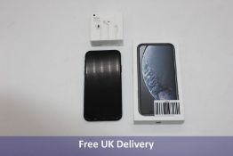 Apple iPhone XR, 64GB, Black, Model A2105. Used, Checkmend clear. With lightning connector EarPods