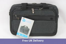 Two Men's Accessories to include 1x HP Executive 14,1 Inch Slim Topload Bag, Grey and 1x Waled Leath