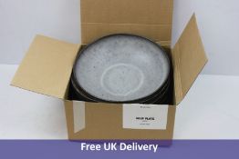 Box Of Five Nicolas Vahe Stoneware Soup Plates, Grey