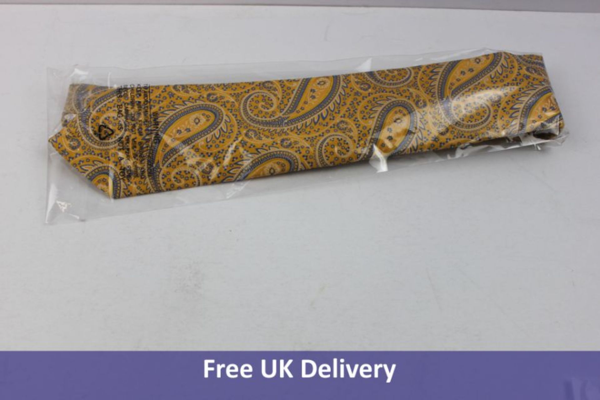 Eton Bold Paisley Tie, Mustard