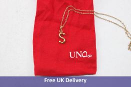Uno de50 Gold Plated Chain with S Pendant
