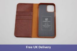 iPhone 12 Luxury Wallet Case - Tan - Smooth Leather