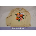 Casablanca Oranges Intarsia Cotton Knit Sweater, Neutral, Size M