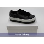 1725.a Raised Trainers, Black,/White, UK 6. Used, light signs of wear
