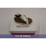 Two Pairs of Shoo Pom Bouba Zip Box Boys' Trainers, Camel/White, Size 23