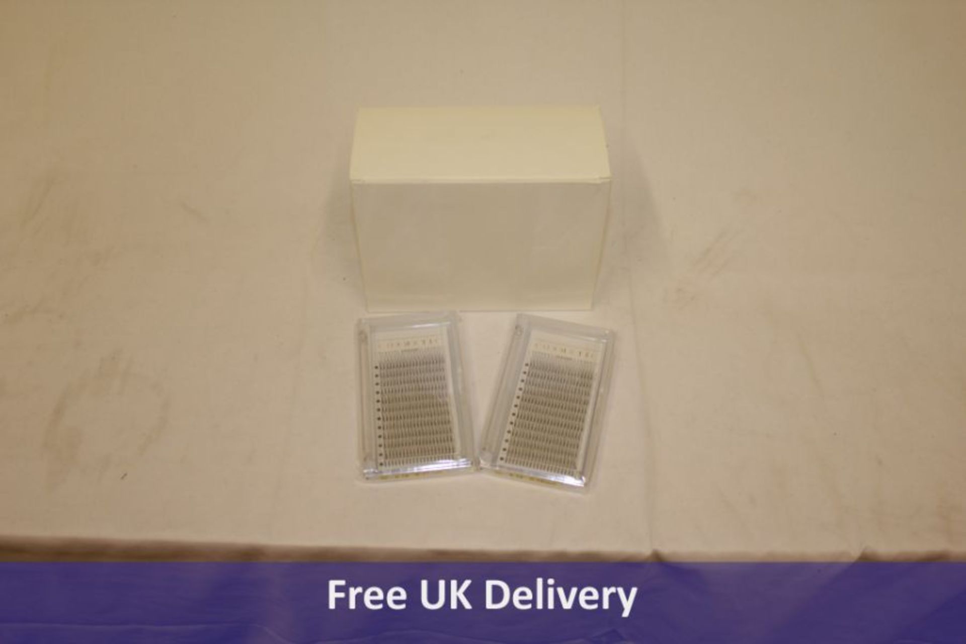 Four Pre-Made short Stem Narrow Fan Lashes, 0.10 C-15mm, 10 Pack