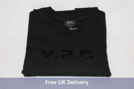 Five A.P.C. VPC Crew Neck Sweatshirt, Black, Size M