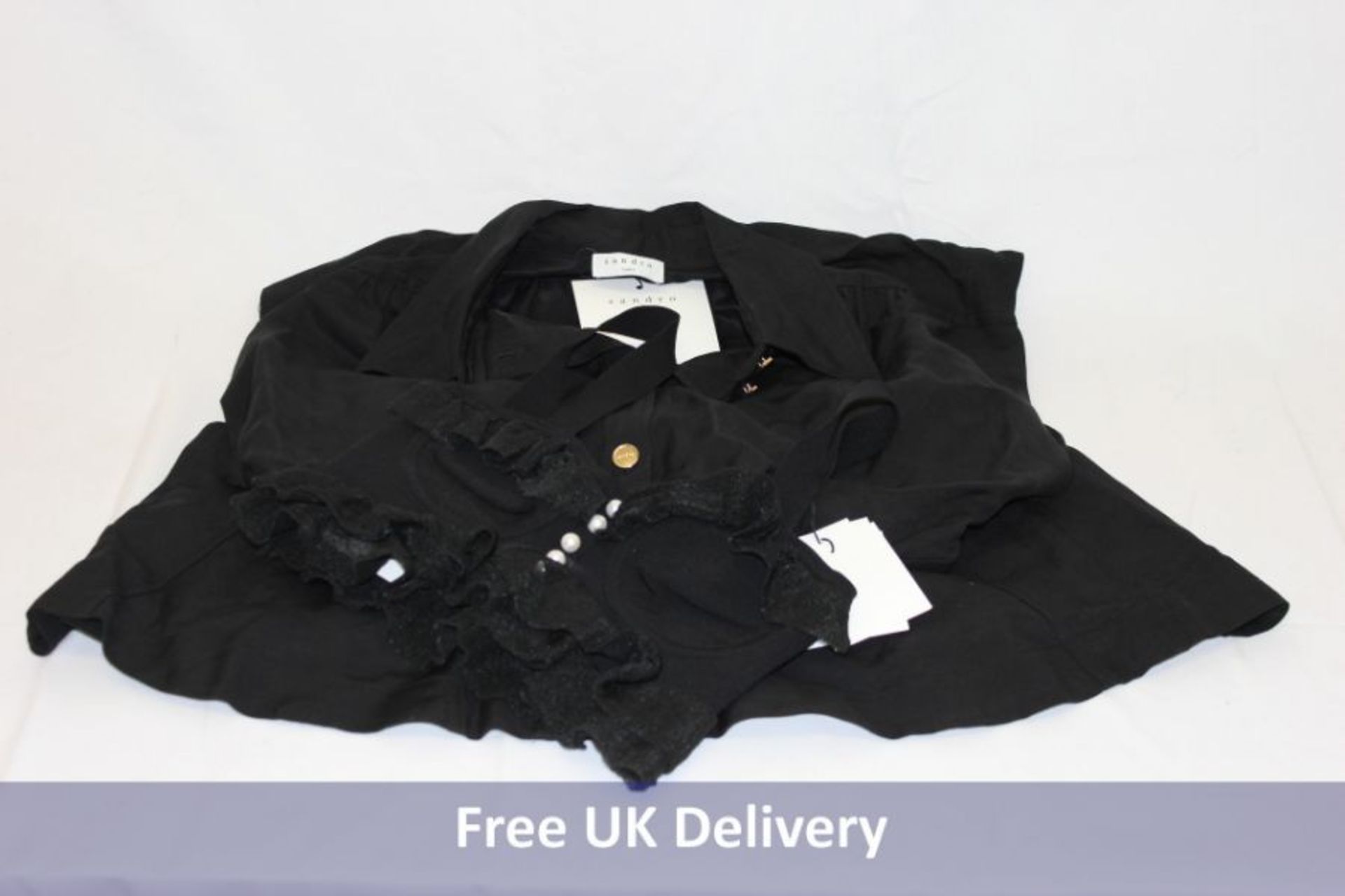 Sandro Josephine Shirt Dress, Black, Size 36