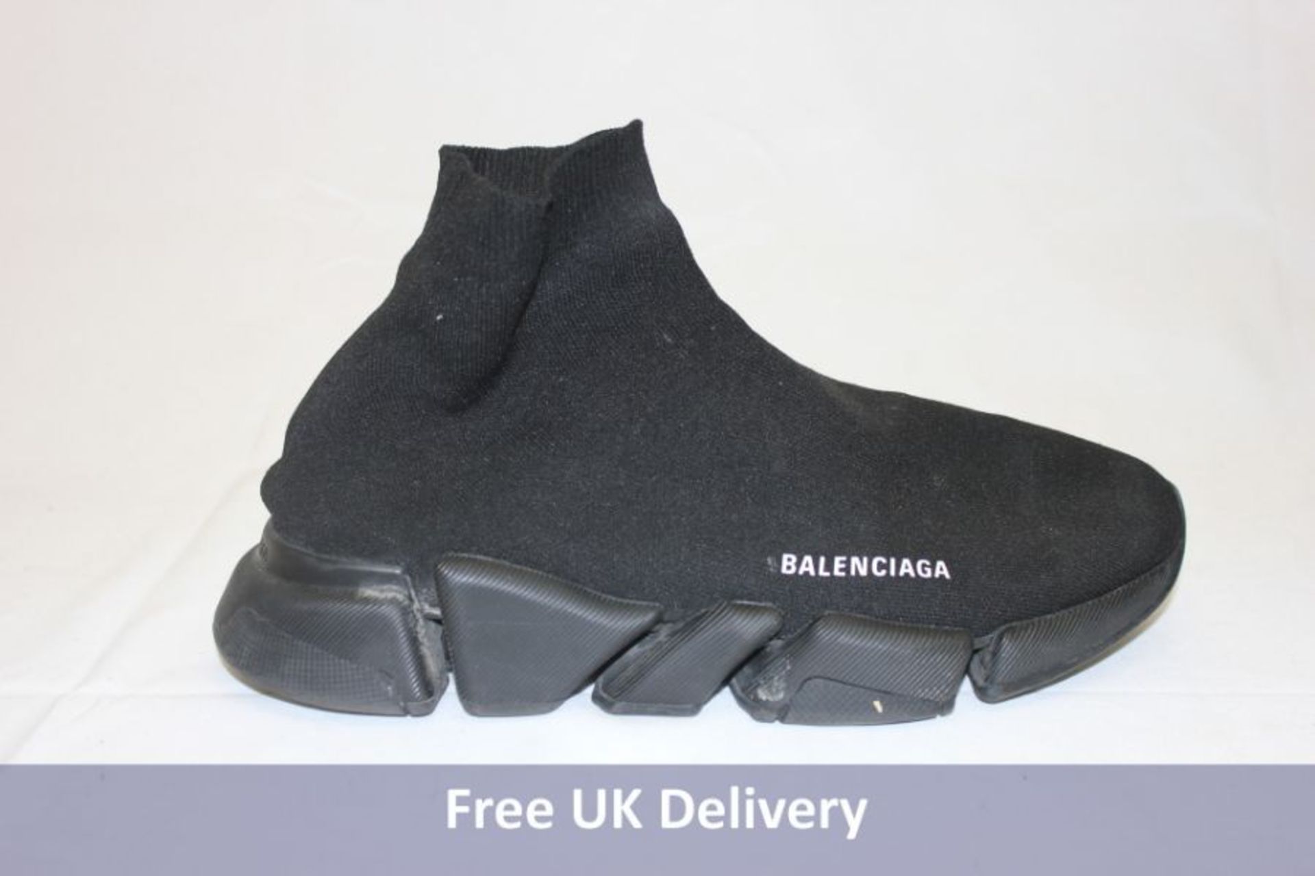 Balenciaga Speed 2.0 Trainers, Monochrome Black, UK 9. Used, No Box, Light signs of wearing