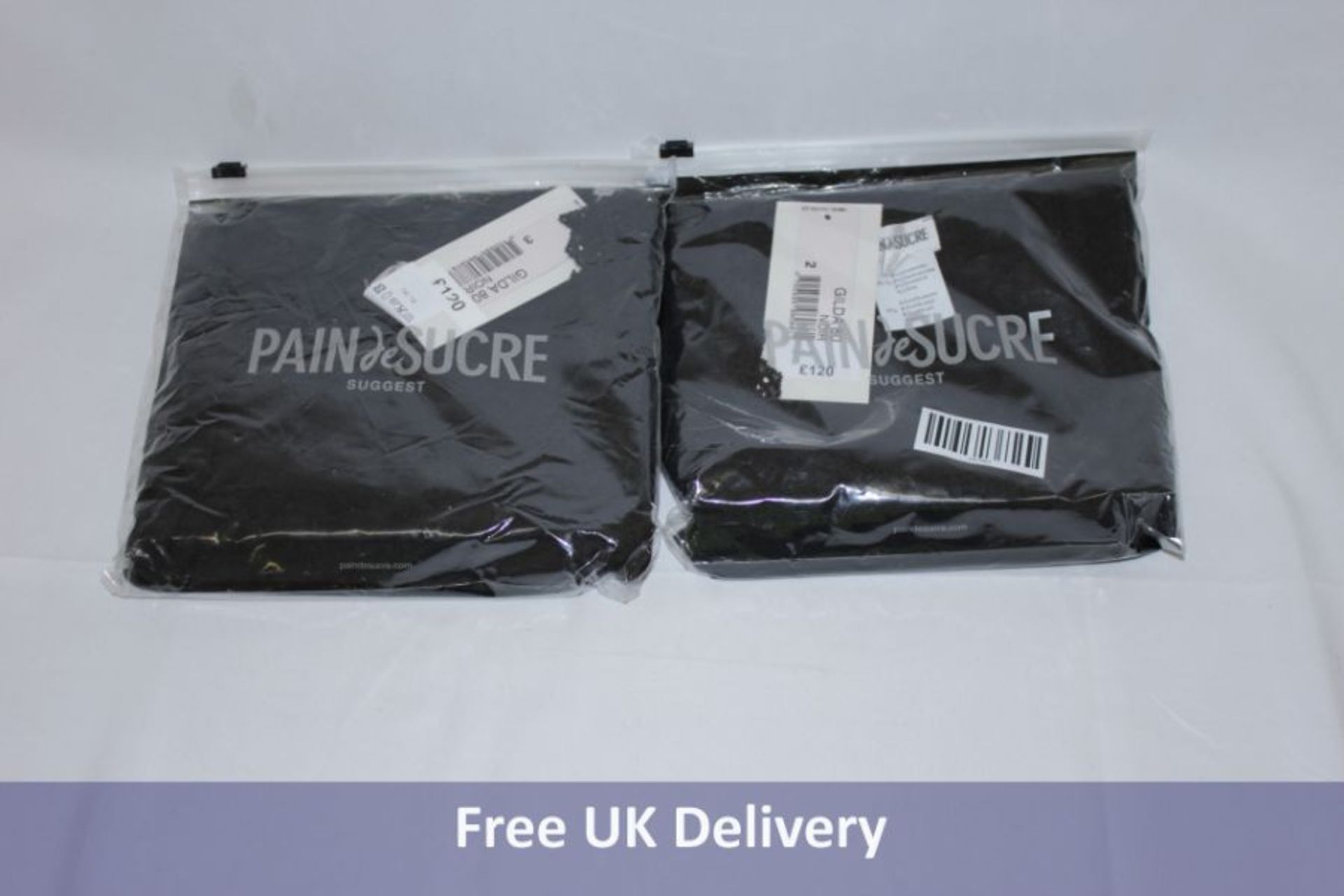 Two Pain De Sucre Gilda 80 Noir Long Sleeved Tops, Black to include 1x Size S and 1x Size M