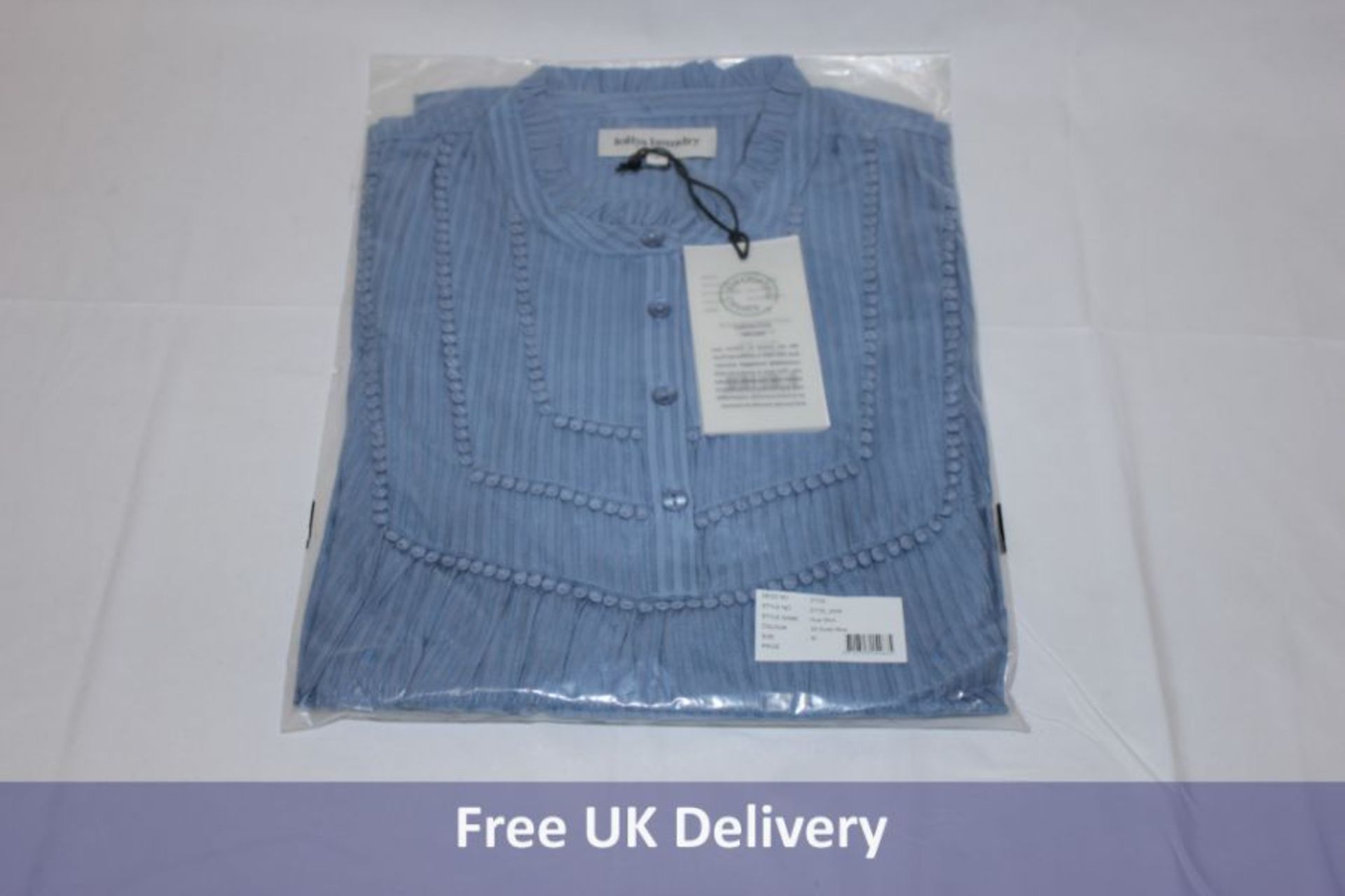 Three Lollys Laundry Huxi Shirt, Dusty Blue to include 1x Size S, 1x Size M and 1x Size L