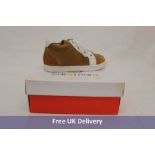 Two Pairs of Shoo Pom Bouba Zip Box Boys' Trainers, Camel/White, Size 25