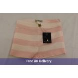 Seven Pairs of Piccola Speranza Girls Shorts, Pink/White to include 1x each of 2, 3, 4, 5, 6, 8 and