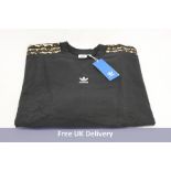 Five Adidas Crew Sweat Shirt, Black Noir, UK Size 18