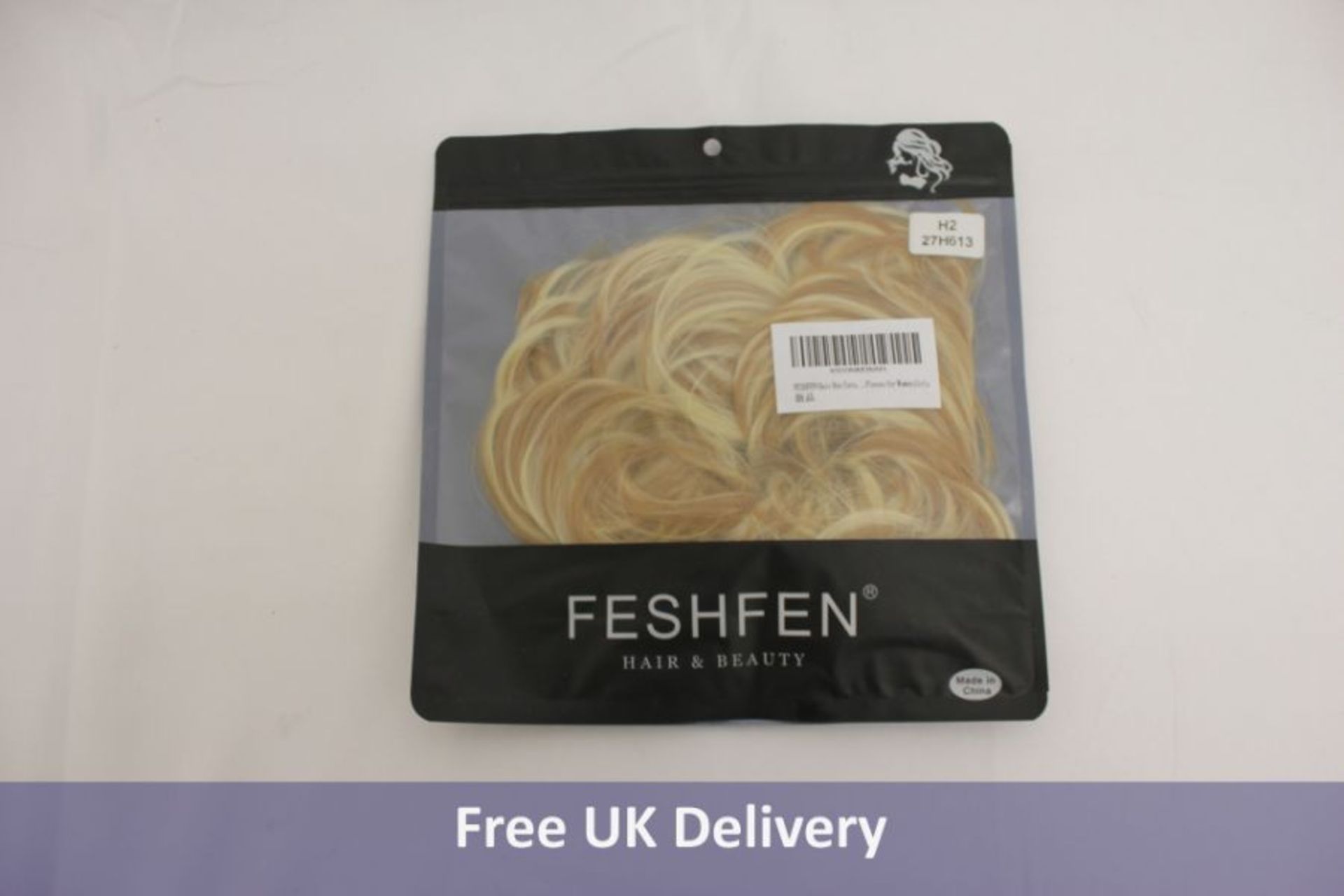 Twenty Feshfen Hair Bun Extension Scrunchies, Strawberry Blonde and Bleach Blonde