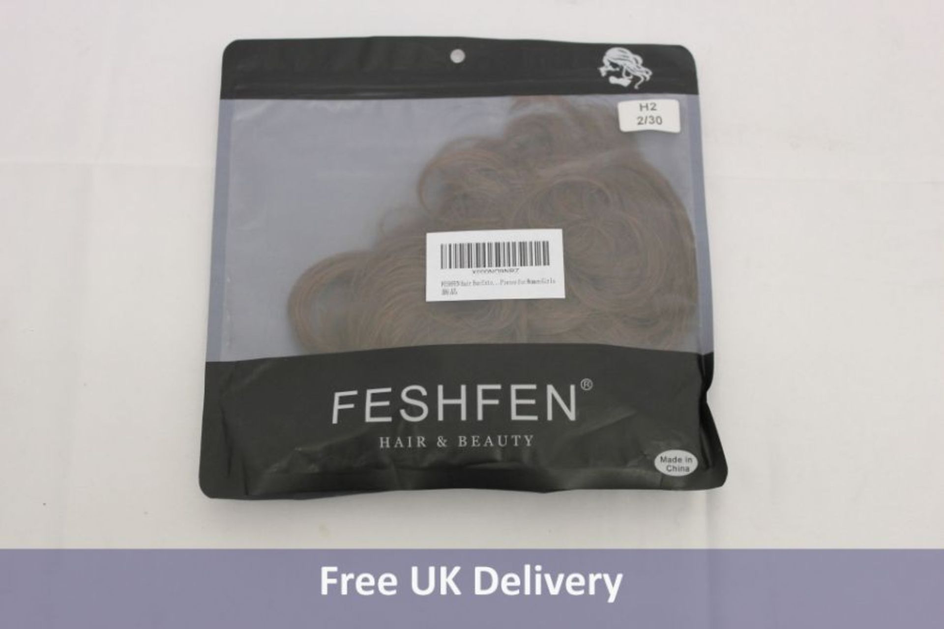 Twenty Feshfen Hair Bun Extension Scrunchies, Light Auburn