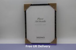 Eight Desenio Picture Frames to include 1x 21x30cm, Black, 4x 30x40cm, Black, 1x 40x50cm and 2x 50x7