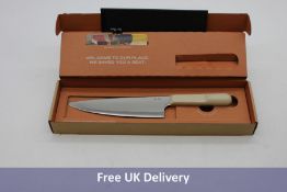 Two Our Place Chef's Knife, 8", 1x Terracotta, 1x Steam. OVER 18's ONLY