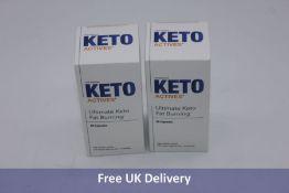 Two Keto Actives Ultimate Fat Burning Capsules, 60 Capsules each