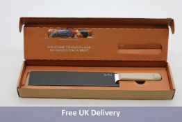 Two Our Place Serrated Knife, 9" 1x Steam, 1x Terracotta. OVER 18's ONLY