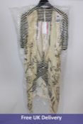 Beate Heymann Street Couture Linen Draped Cardigan, Floral, UK 14