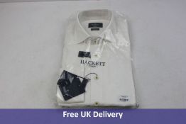 Hackett Men's Slim Fit Shirt, White, Size M