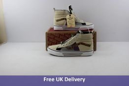 Vans Women's Off The Wall Sk8 Hi Top Trainers, Leopard and White, UK 6.5. Box damaged