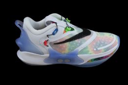 Nike Unisex Adapt BB 2.0 Tie Dye Trainers (EU Charger), White, Black and Multi Coloured, UK 8.5