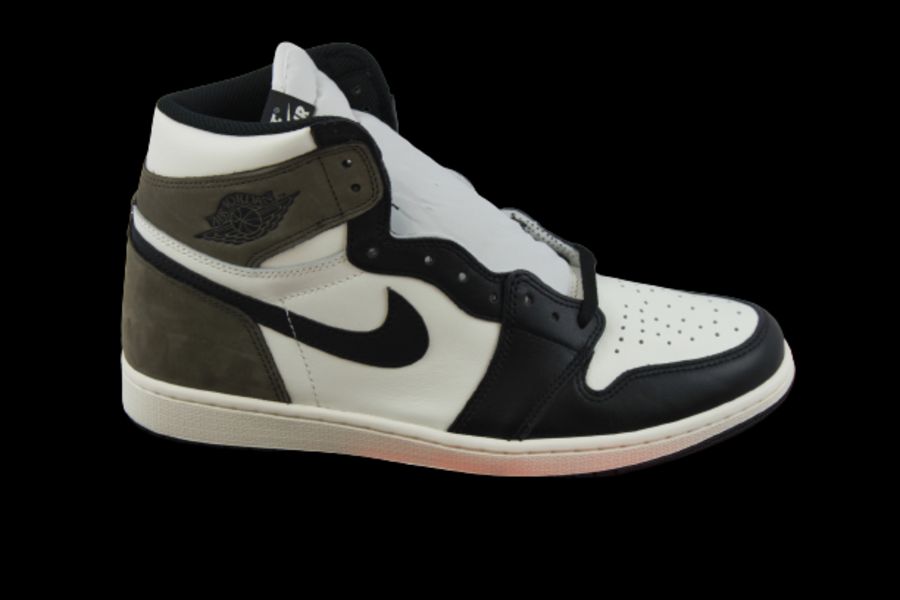 Nike Men's Air Jordan 1 Trainers, Black and Dark Mocha, UK 10