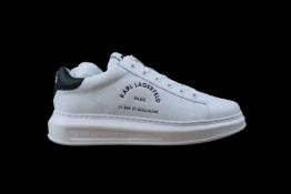 Karl Lagerfeld Men's Kapri Maison Karl Lace Trainers, White, UK 6