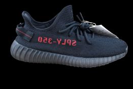 Adidas Men's Yeezy Boost 350 V2 Trainers, Black and Red, CP9652, UK 9